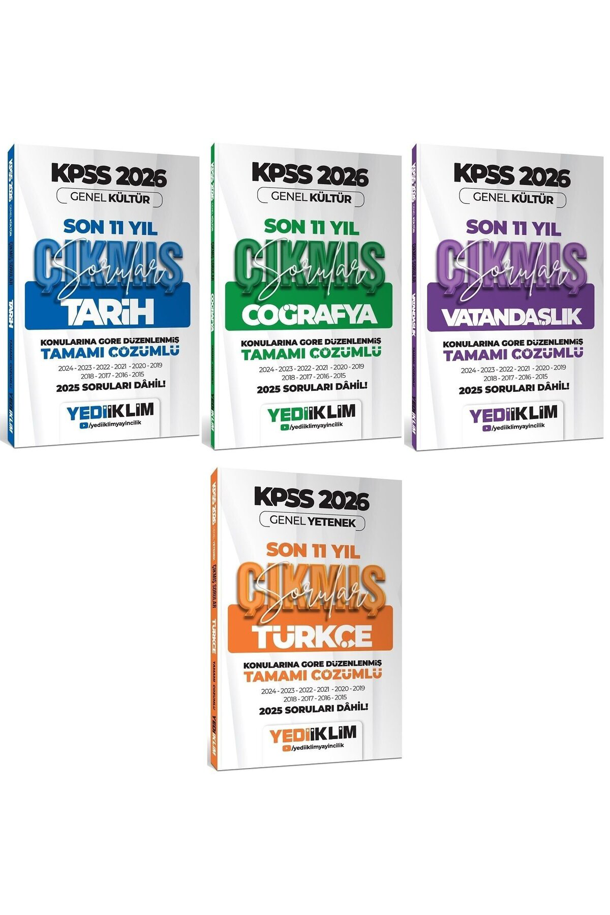 Yediiklim 2026 KPSS Tarih + Coğrafya + Vatandaşlık + Türkçe Çıkmı