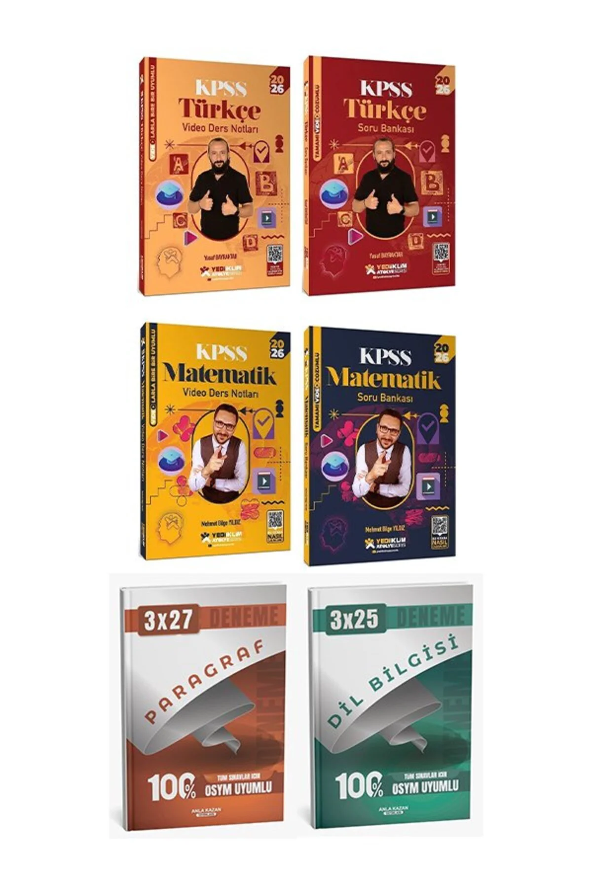 Yediiklim 2026 KPSS Türkçe + Matematik Atölye Video Ders Notları 