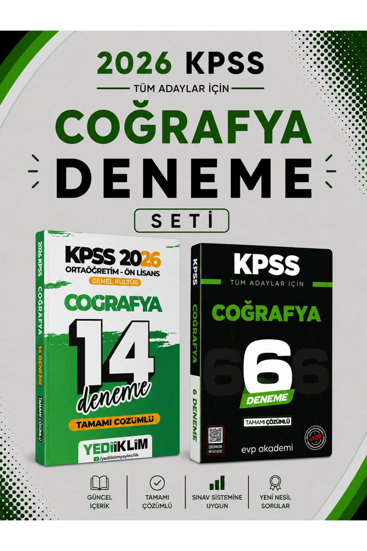 Yediiklim 2026 KPSS Coğrafya 14 Deneme & KPSS Coğrafya 6 Deneme Seti