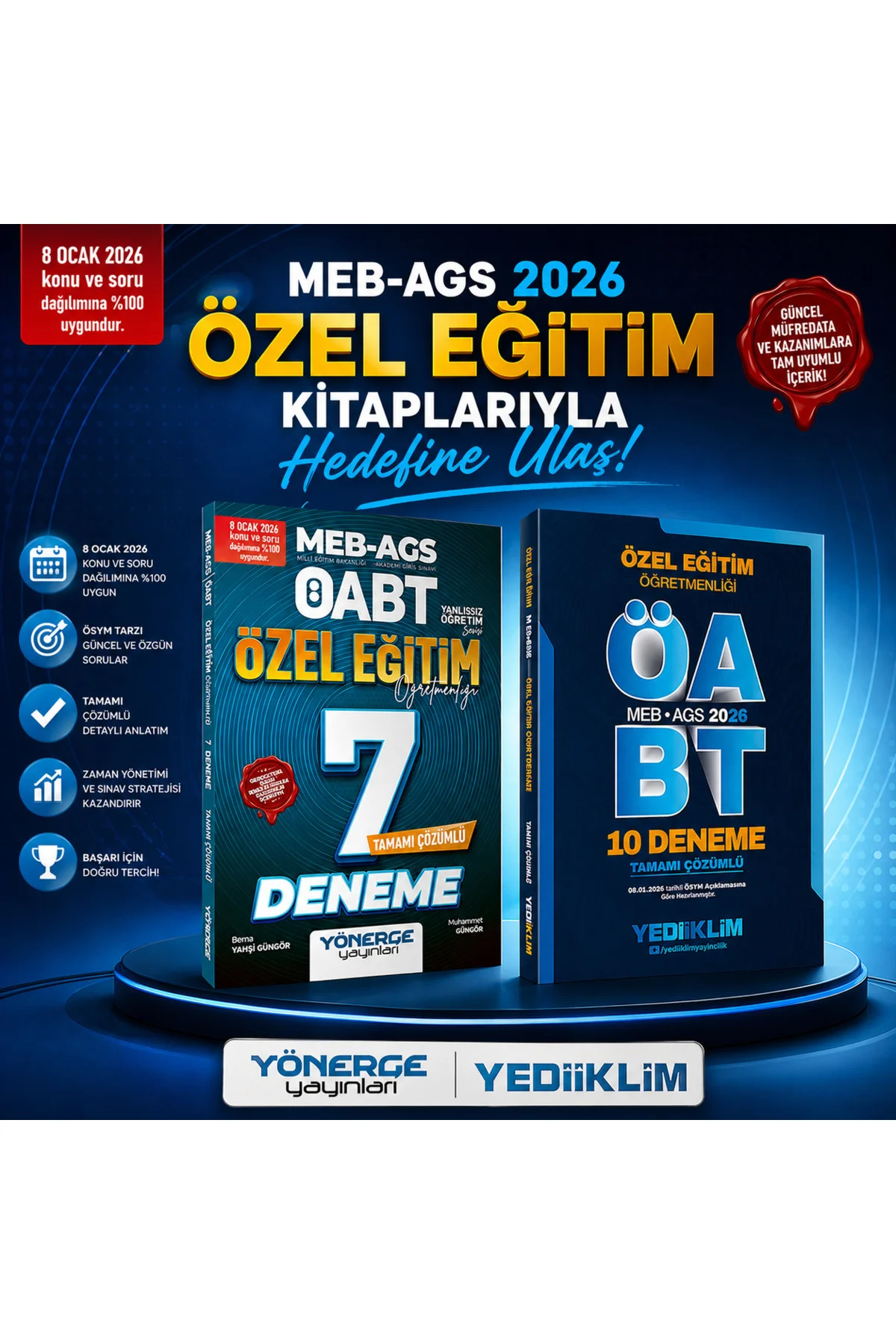 Yediiklim 2026 Meb-Ags Öabt Özel Eğitim Öğretmenliği 10 Deneme & Yönerge Öabt Özel Eğitim 7 Deneme S