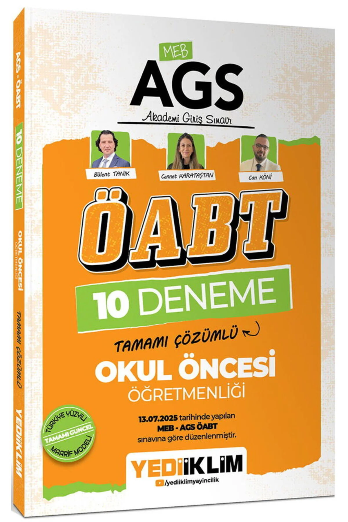 Yediiklim AGS ÖABT Okul Öncesi Öğretmenliği Tamamı Çözümlü 10 Den
