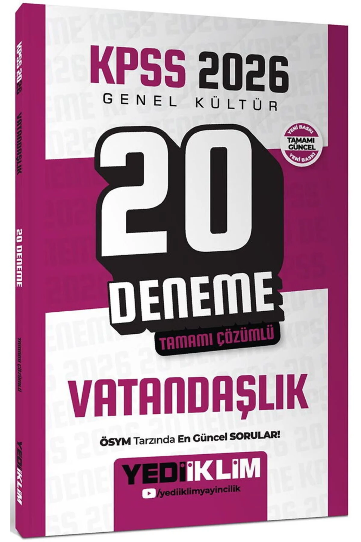 Yediiklim KPSS 2026 Genel Kültür Vatandaşlık Tamamı Çözümlü 20 De