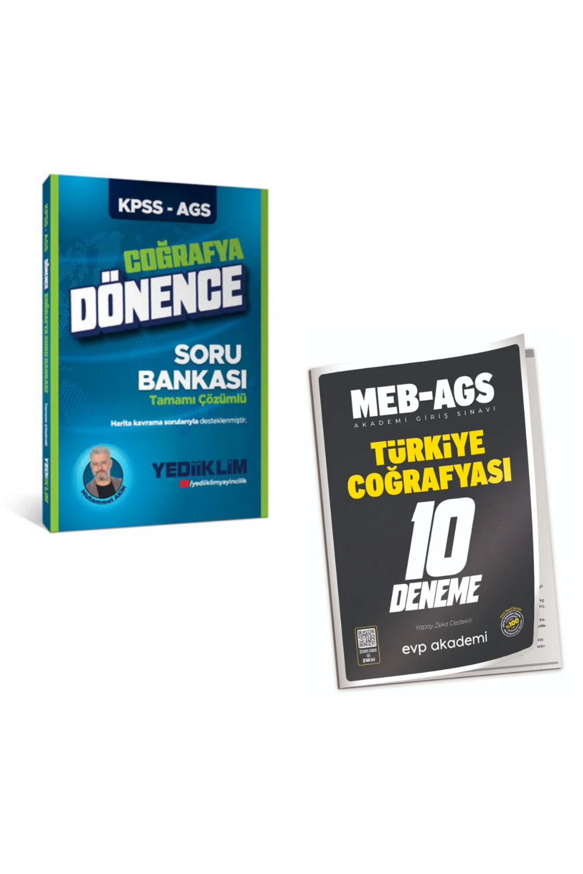 Yediiklim Kpss-Ags Dönence Coğrafya Soru Bankası & MEB-AGS Türkiye Coğrafyası 10 Deneme EVP Akademi