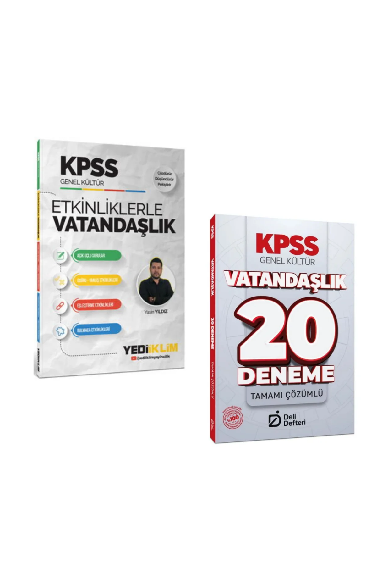 Yediiklim Yayınları KPSS Genel Kültür Etkinliklerle Vatandaşlık & KPSS Vatandaşlık 20 Deneme Çözümlü