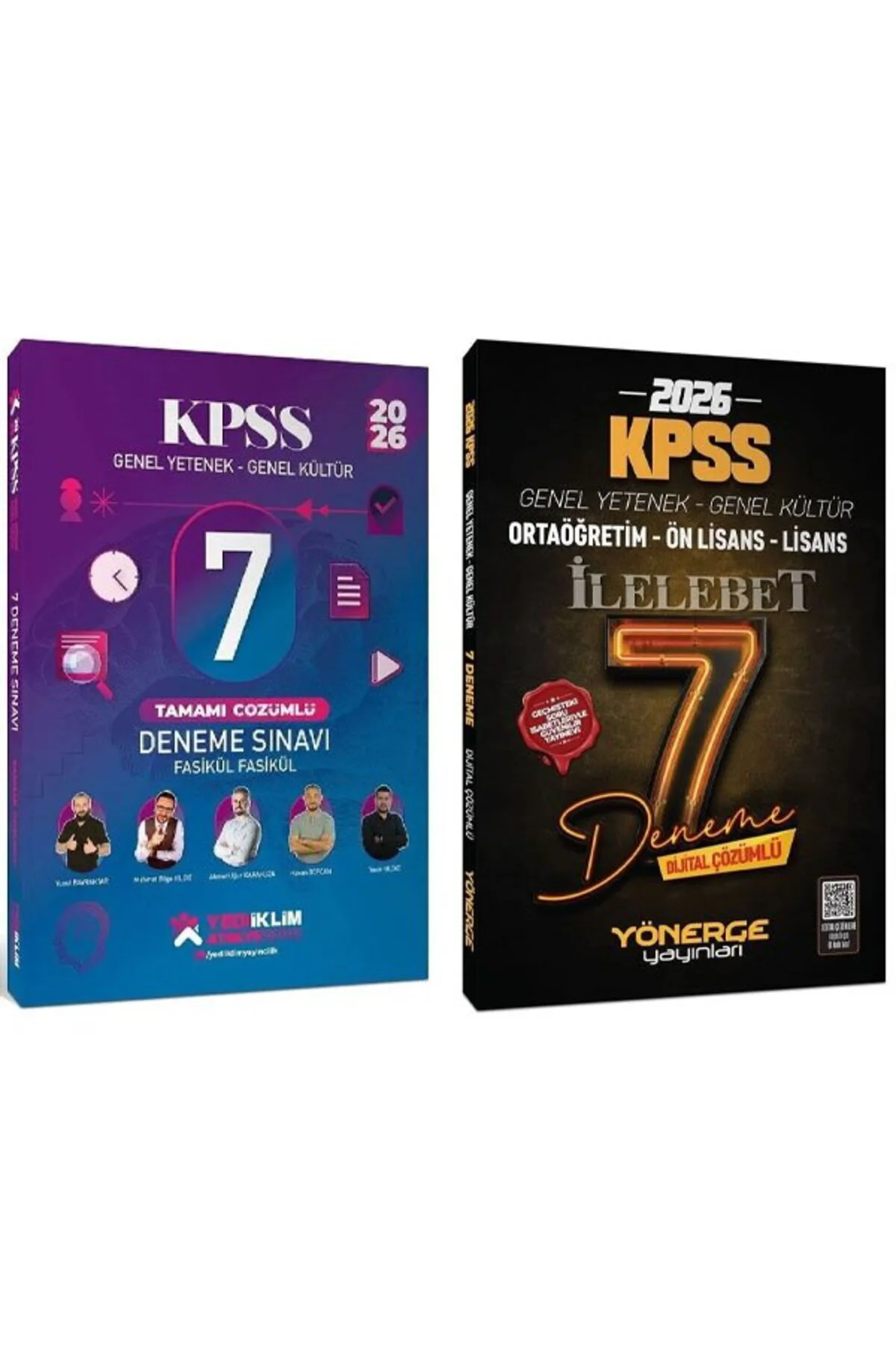 Yediiklim + Yönerge 2026 KPSS Genel Yetenek Genel Kültür Atölye 7+7 Deneme 2 li Set