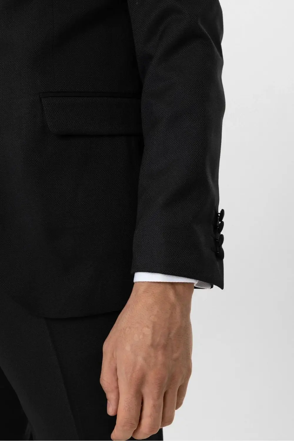 Süvari Yelekli Siyah Slim Fit Damatlık Takım Elbise