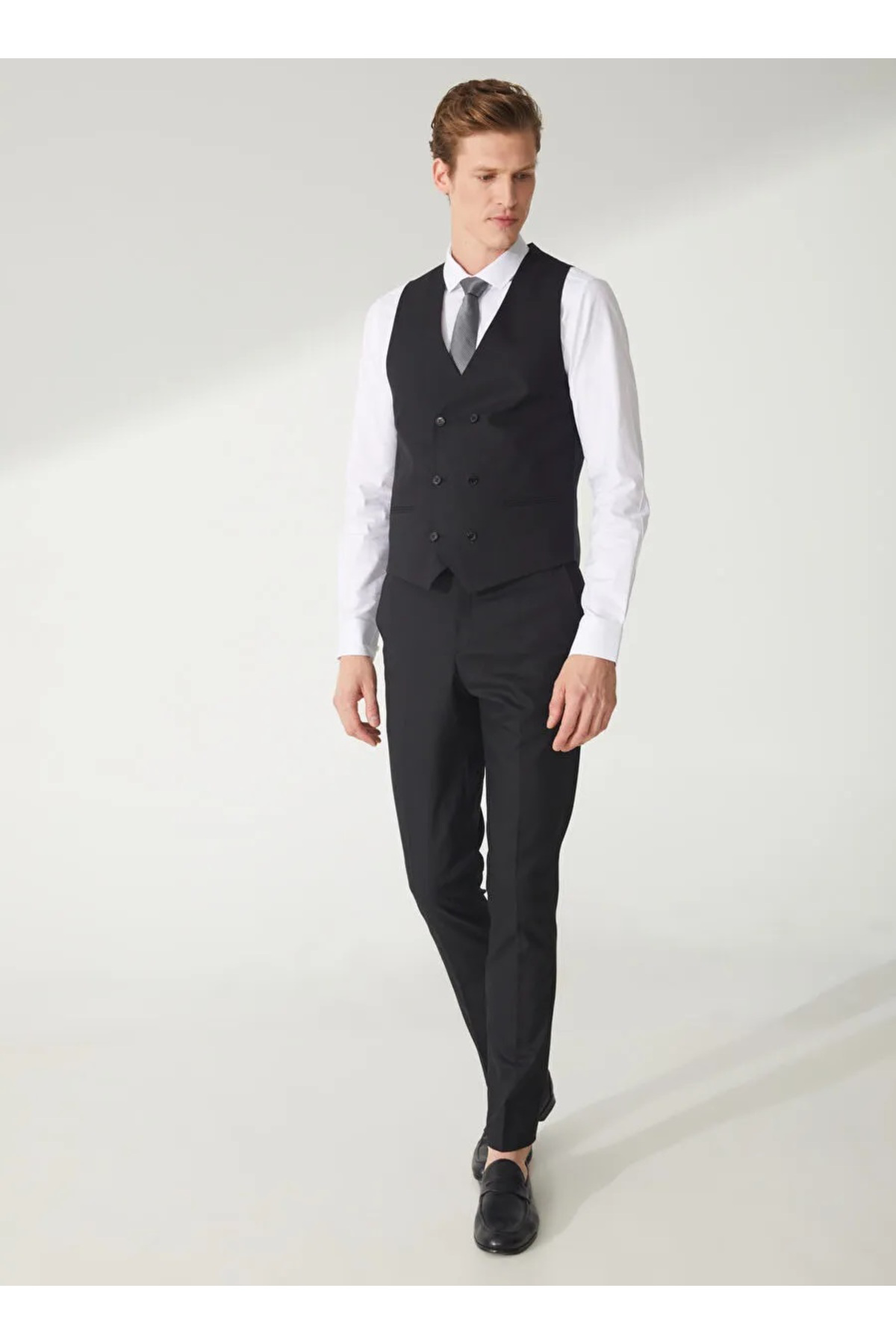 Yelekli Slim Fit Takım Elbise