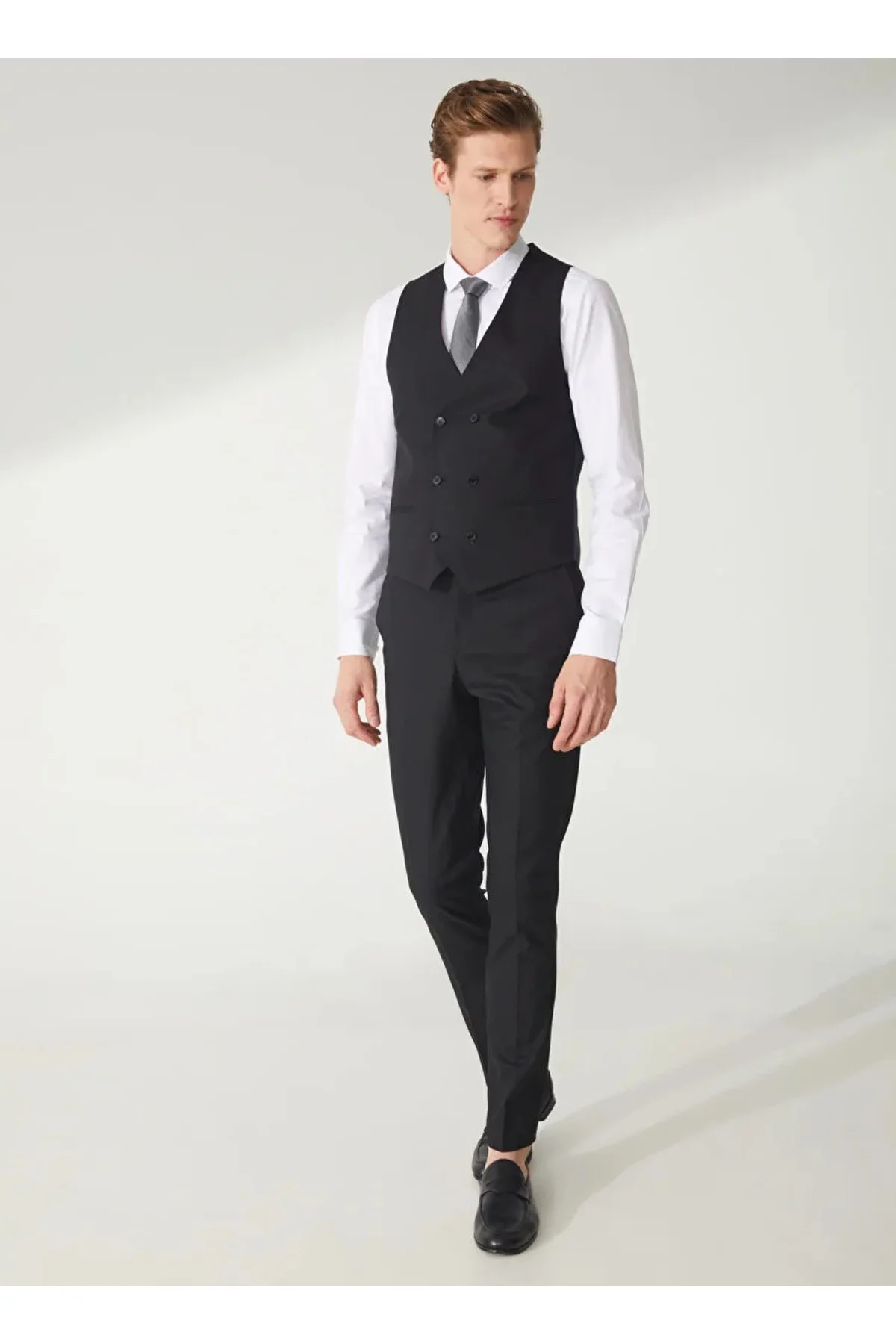 Yelekli Slim Fit Takım Elbise