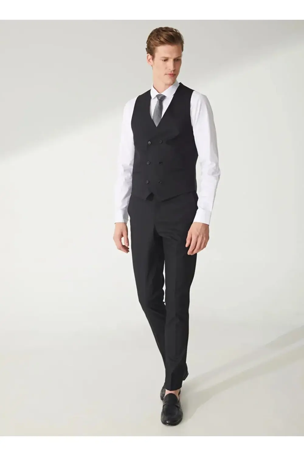 Süvari Yelekli Slim Fit Takım Elbise