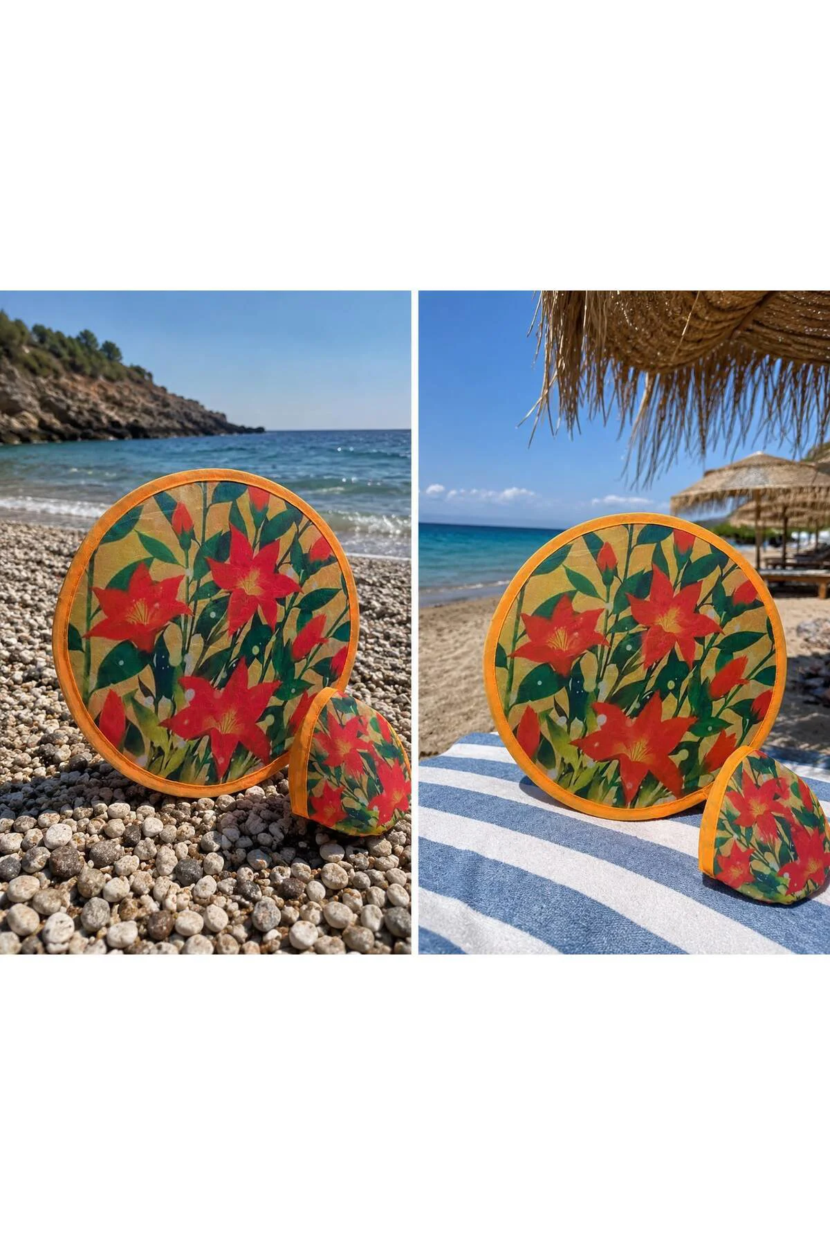 Yelpaze # Çin Yelpazesi Pratik Katlanabilir Yuvarlak Yelpaze Çantalı Ultra Hafif Çanta Boyu Taşınabilir Serinlik 24 cm