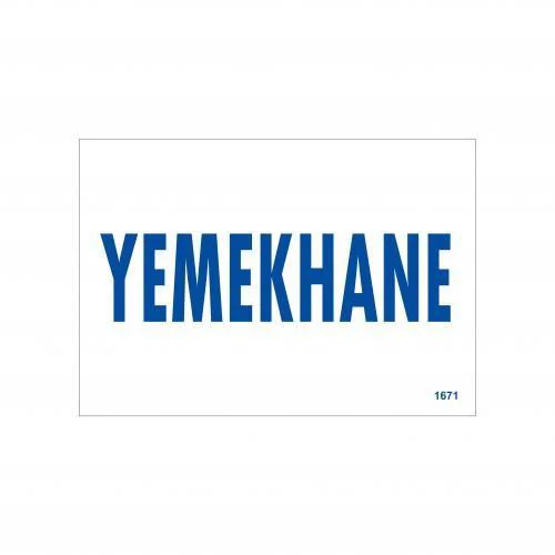 Yemee Uyarı Levhası 17,5x25 KOD:1671