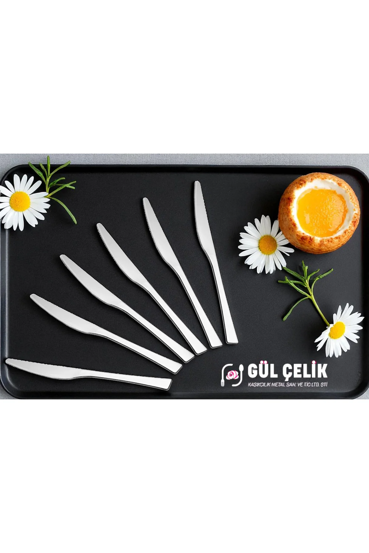 Yemek Bıçağı 12 Parça 12 Kişilik 18/0 Kalite 3 MM Kalınlık