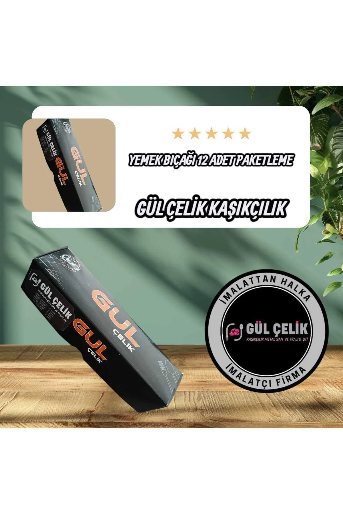 Yemek Bıçağı 12 Parça 12 Kişilik 18/0 Kalite 3 MM Kalınlık