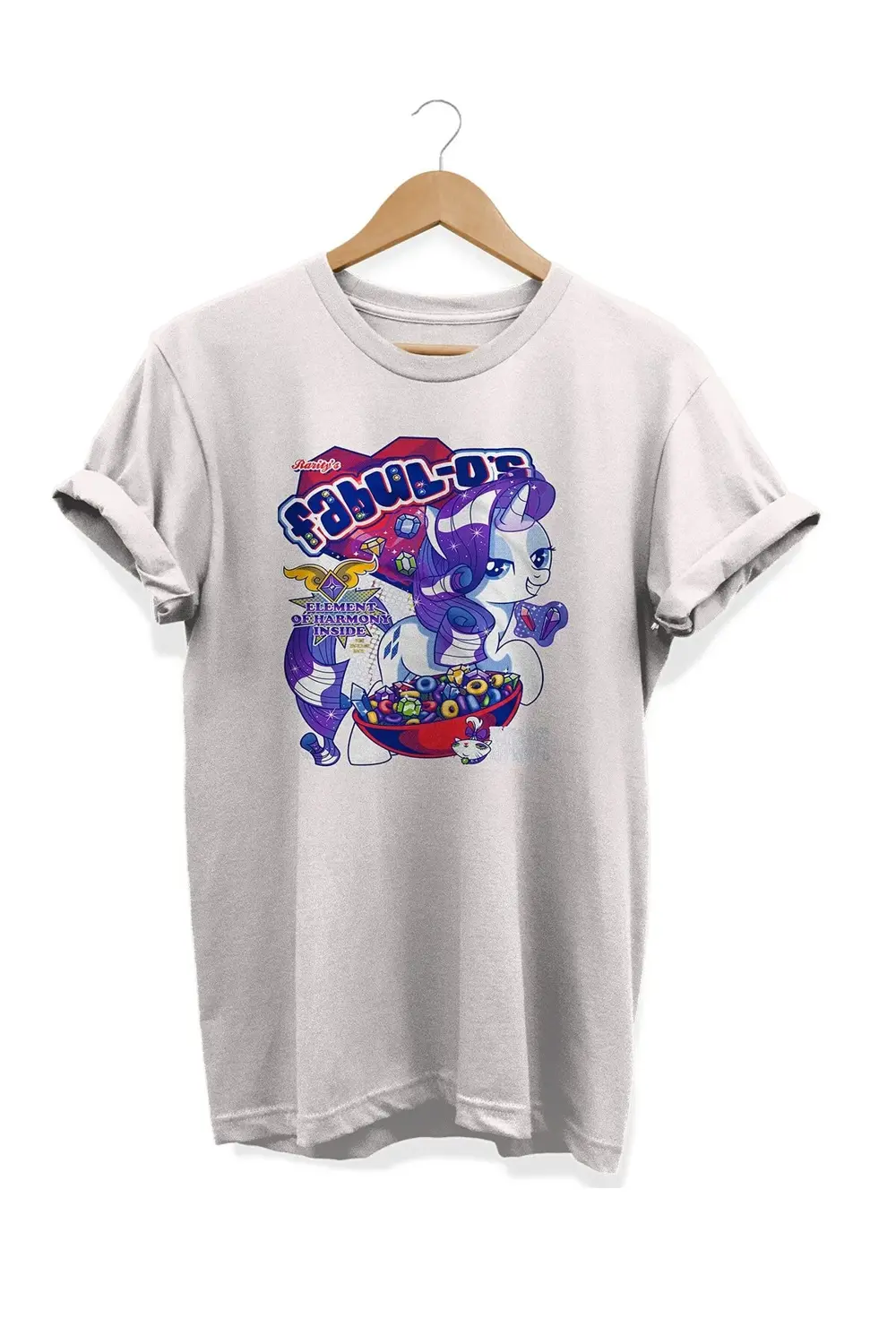 Yemek Serisi Pony Mısır Gevreği Baskılı %100 Pamuk Büyük Beden Ti