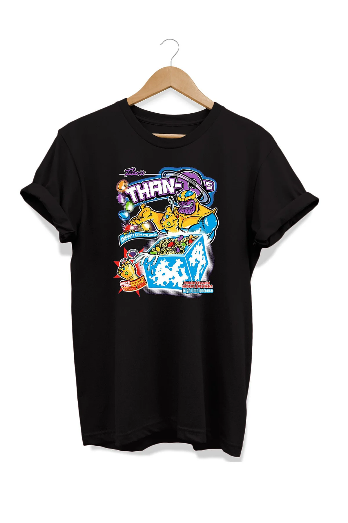 Yemek Serisi Thanos Mısır Gevreği Baskılı %100 Pamuk Büyük Beden 