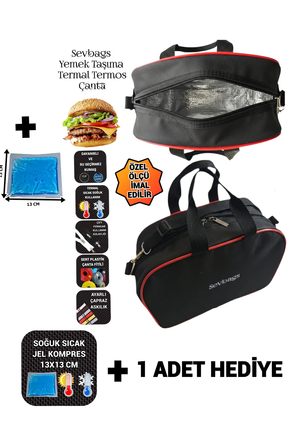 YEMEK TAŞIMA TERMAL TERMOS ÇANTASI