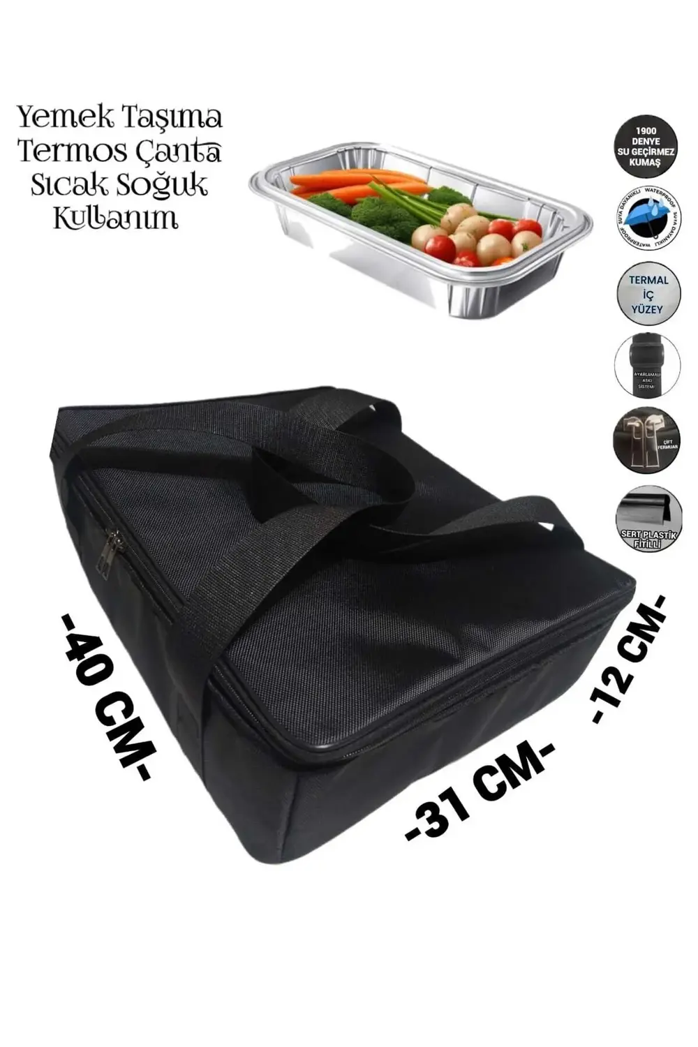 YEMEK TAŞIMA TERMAL TERMOS ÇANTASI