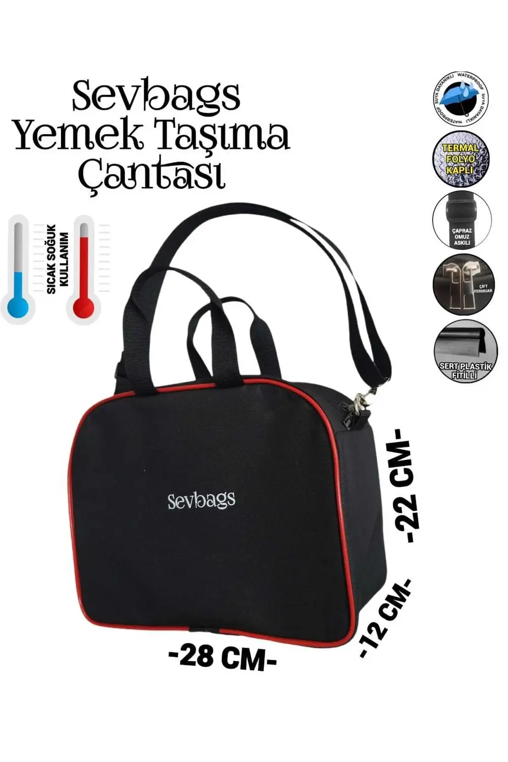 YEMEK TAŞIMA TERMAL TERMOS ÇANTASI