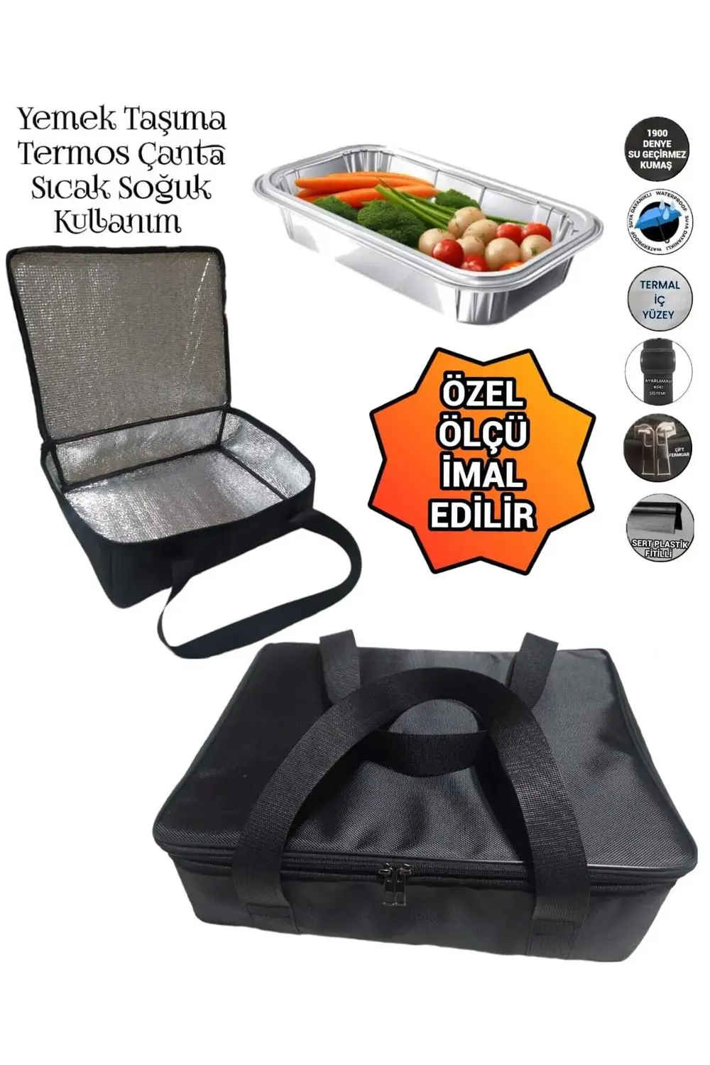 YEMEK TAŞIMA TERMAL TERMOS ÇANTASI