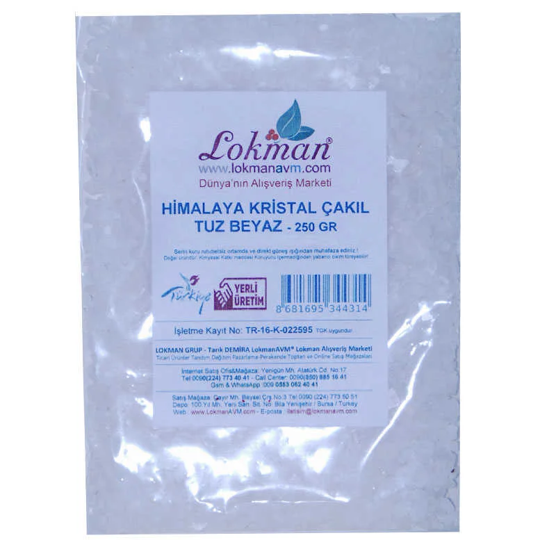 Yemeklik Himalaya Kristal Kaya Tuzu Çakıl Beyaz 250 Gr — Katkısız Doğal Tuz Yemeklik Himalaya Kristal Kaya Tuzu Çakıl Beyaz 250 Gr — Katkısız Doğal Tuz