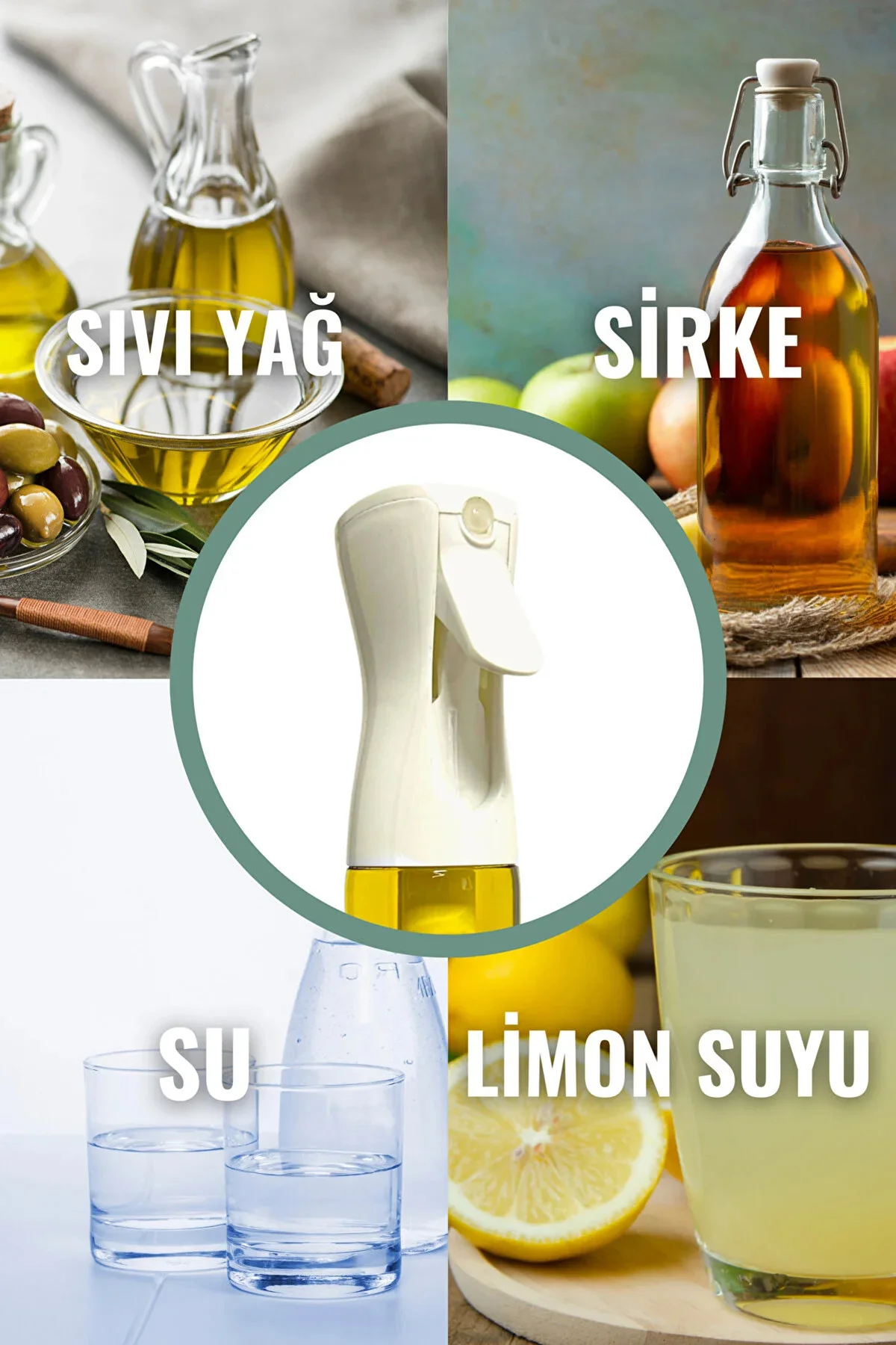 Yemeklik Yağ Spreyi Airfryer Yağdanlık Zeytinyağı Ve Limon Yağı S