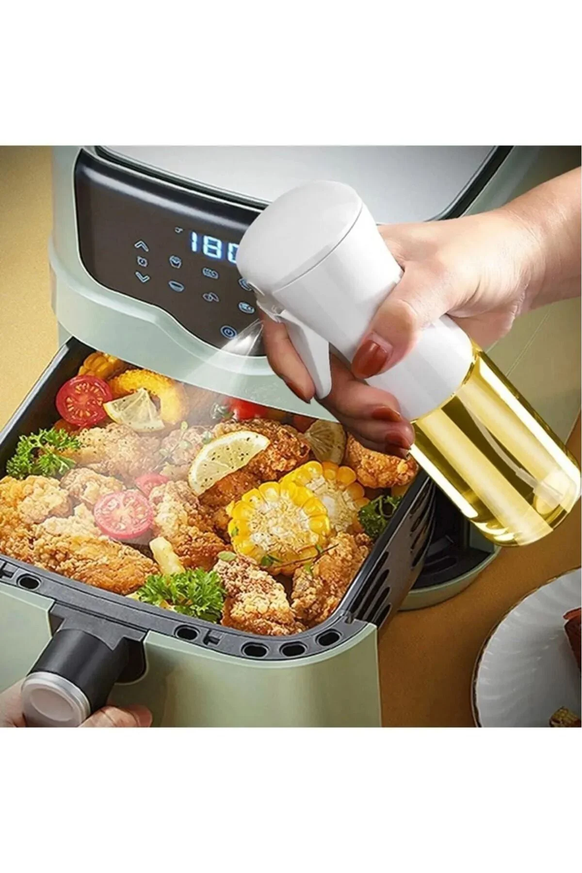 Yemeklik Yağ Spreyi Airfryer Yağdanlık Zeytinyağı Ve Limon Yağı S