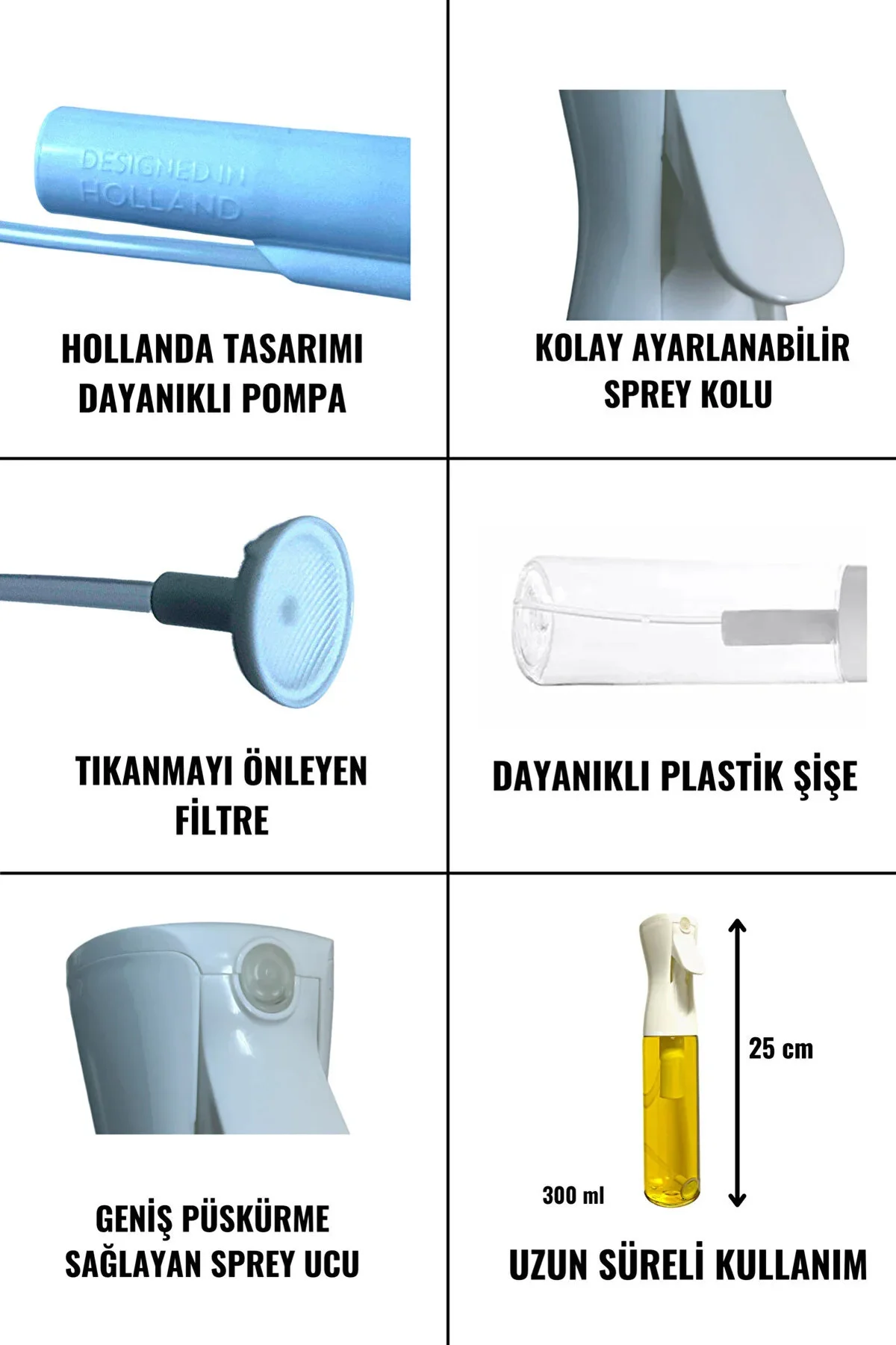 Yemeklik Yağ Spreyi Airfryer Yağdanlık Zeytinyağı Ve Limon Yağı S