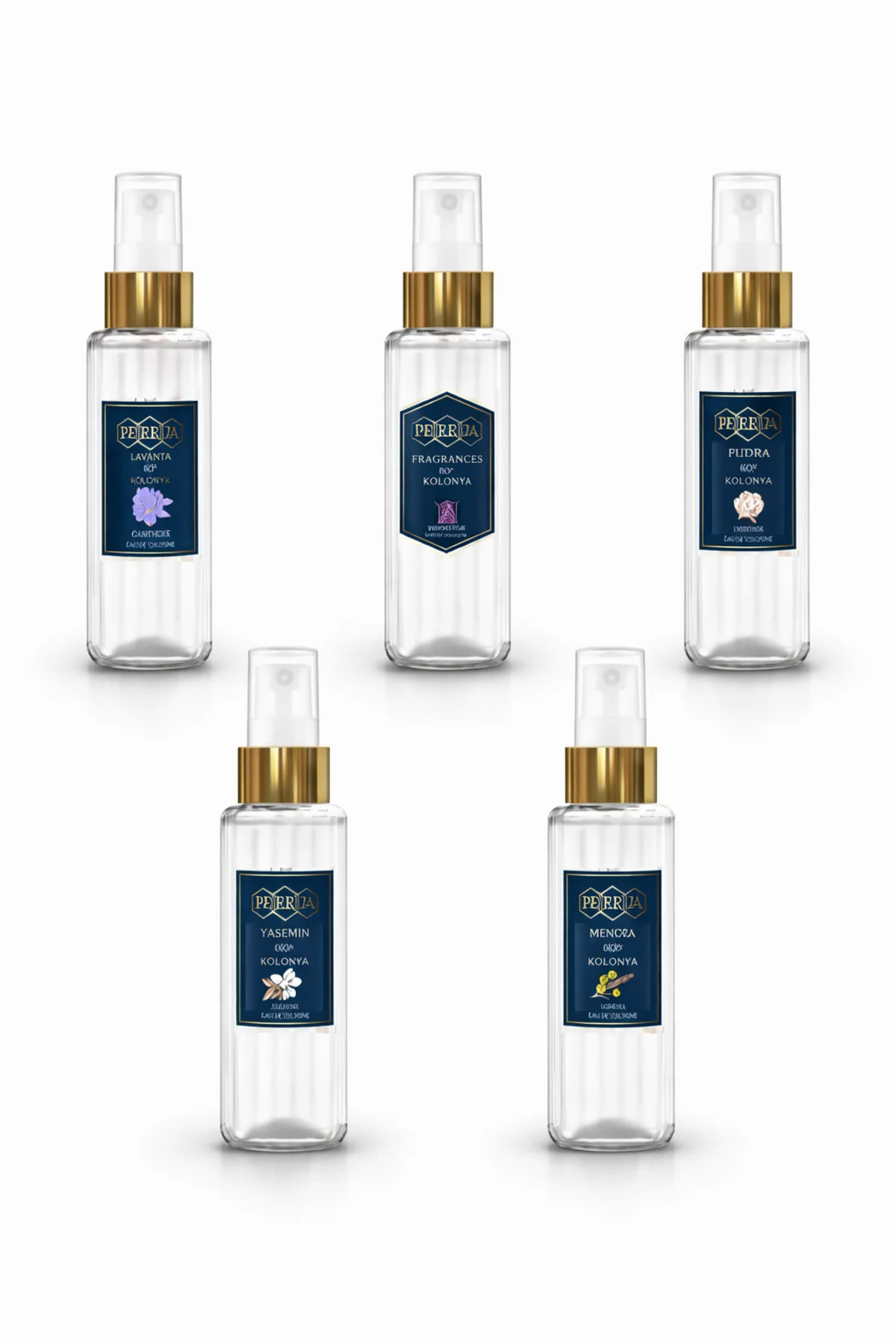 Yeni 100 ml Sprey Kolonya Seti 5'li Mimoza - Pudra - Kaşmir - Elegans - Yasemin Fiyatı, Yorumları ve Özellikleri