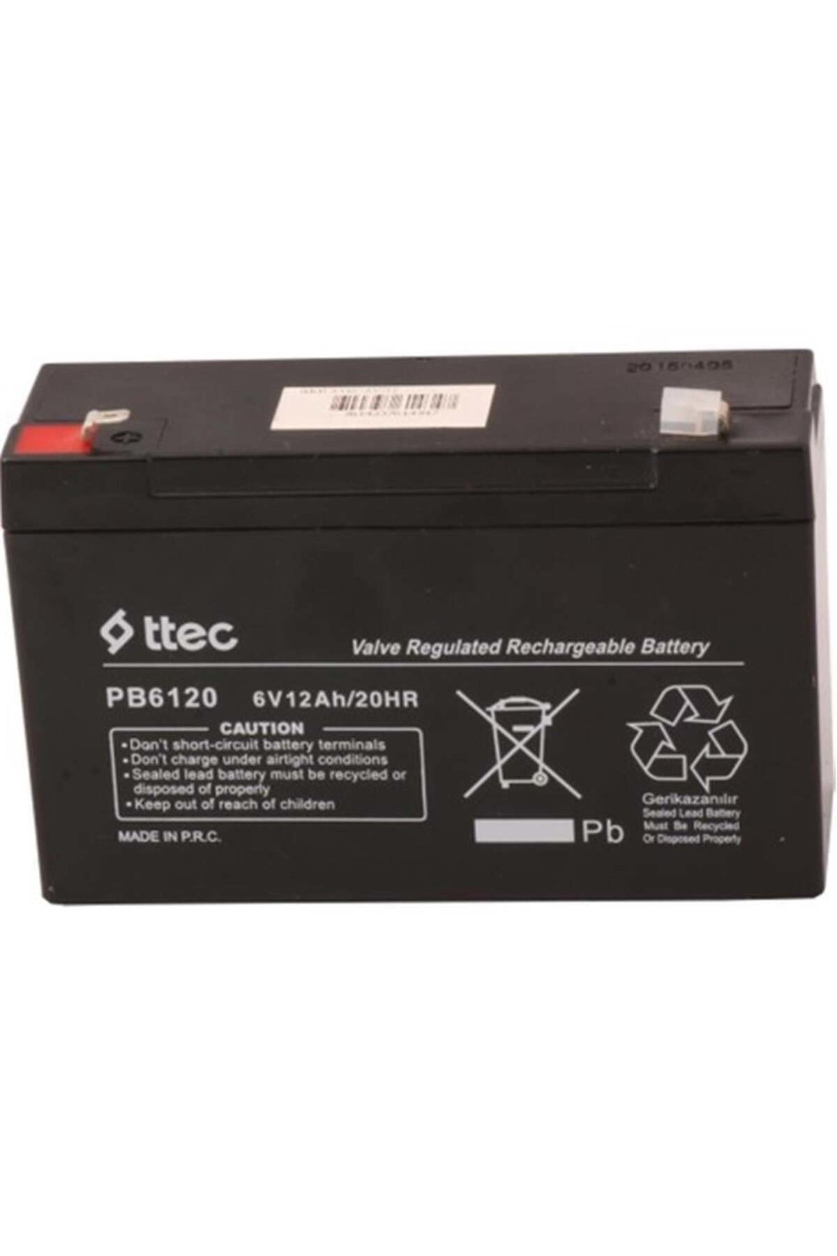 Ttec /Yeni\ 6V 12Ah Akü 6V Volt 12Ah Amper Bakımsız Kuru Akü Üretim=04