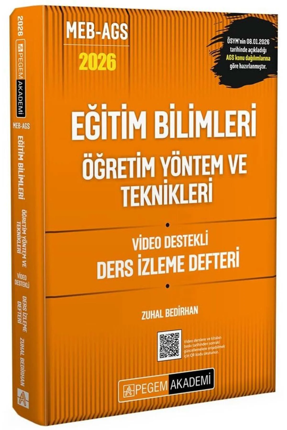 YENİ AGS - Pegem 2026 MEB-AGS Eğitim Bilimleri Öğretim Yöntem ve Teknikleri Ders İzleme Defteri Pege