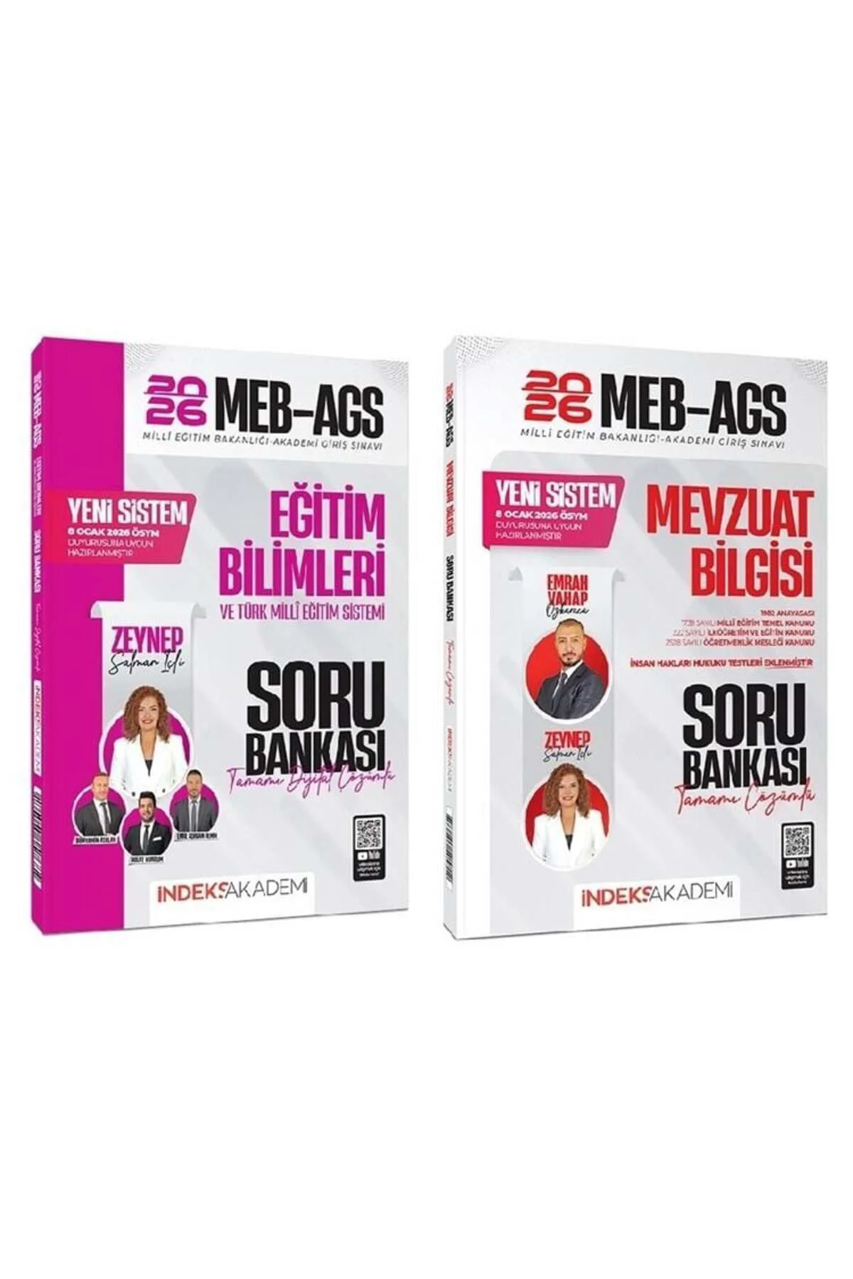 YENİ AGS SİSTEMİ - 2026 MEB-AGS Eğitim Bilimleri + Mevzuat Bilgisi Soru Bankası 2 li