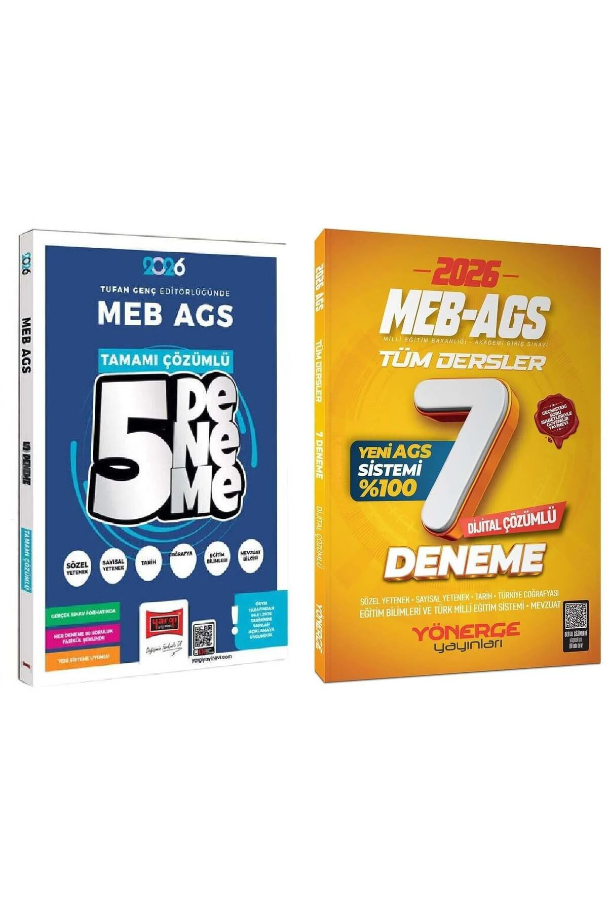 YENİ AGS - Yargı + Yönerge 2026 MEB-AGS Tüm Dersler 5 + 7 Deneme 