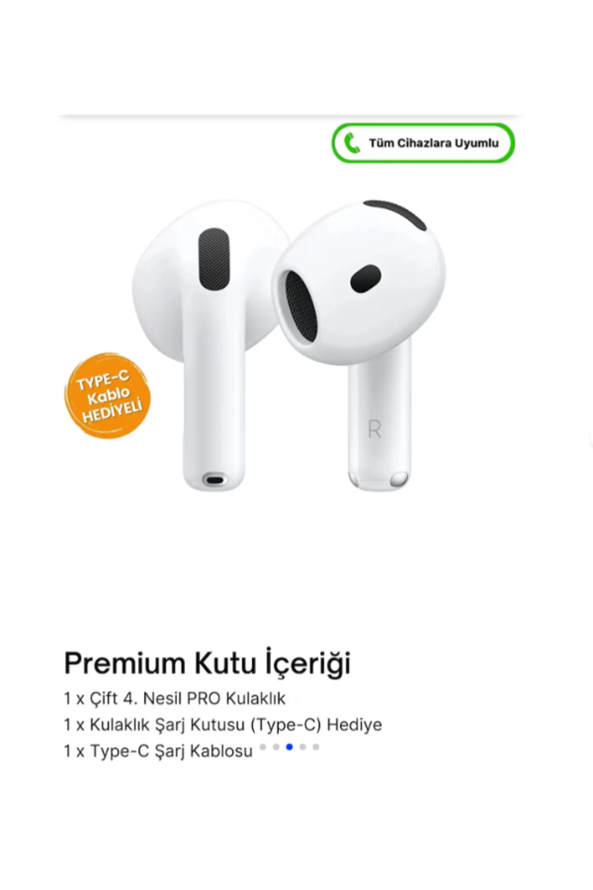 Yeni Air .pods 4.Nesil ANC özellikli Bluetooth kulak içi kulaklık