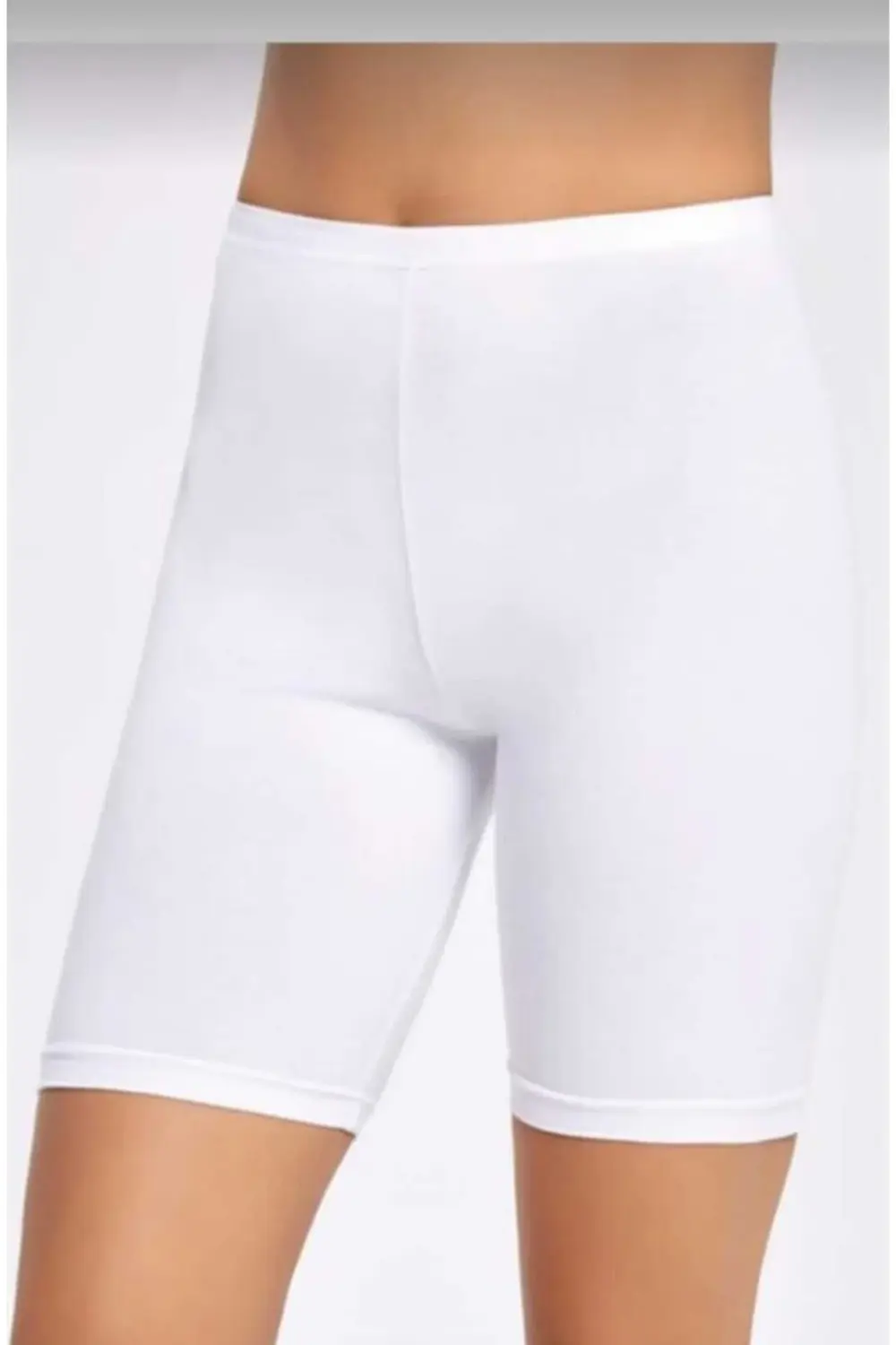 Yeni Ay Kadın Kemerli Iz Yapmaz Tayt Beyaz Modal