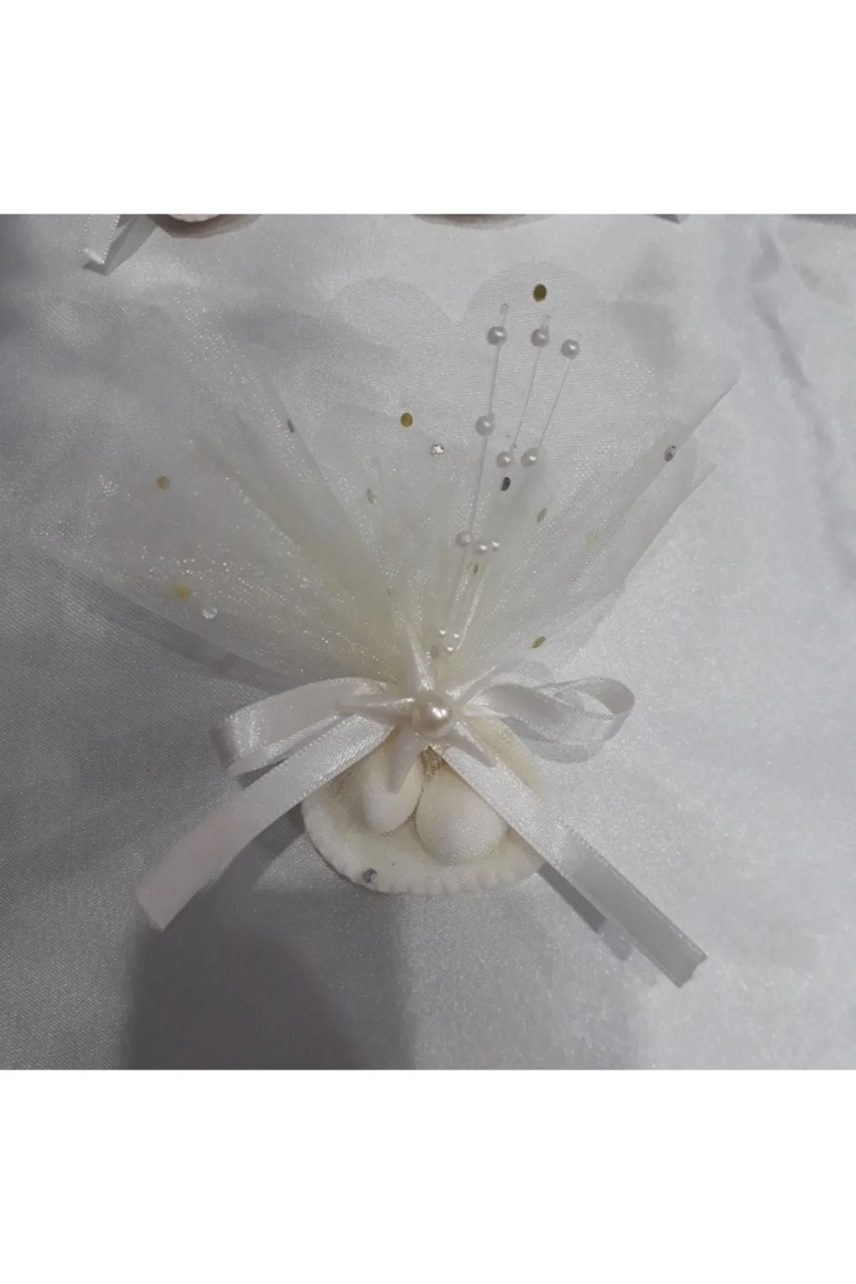 Yeni Beyaz Deniz Yıldızlı Nikah Şekeri 50 Li