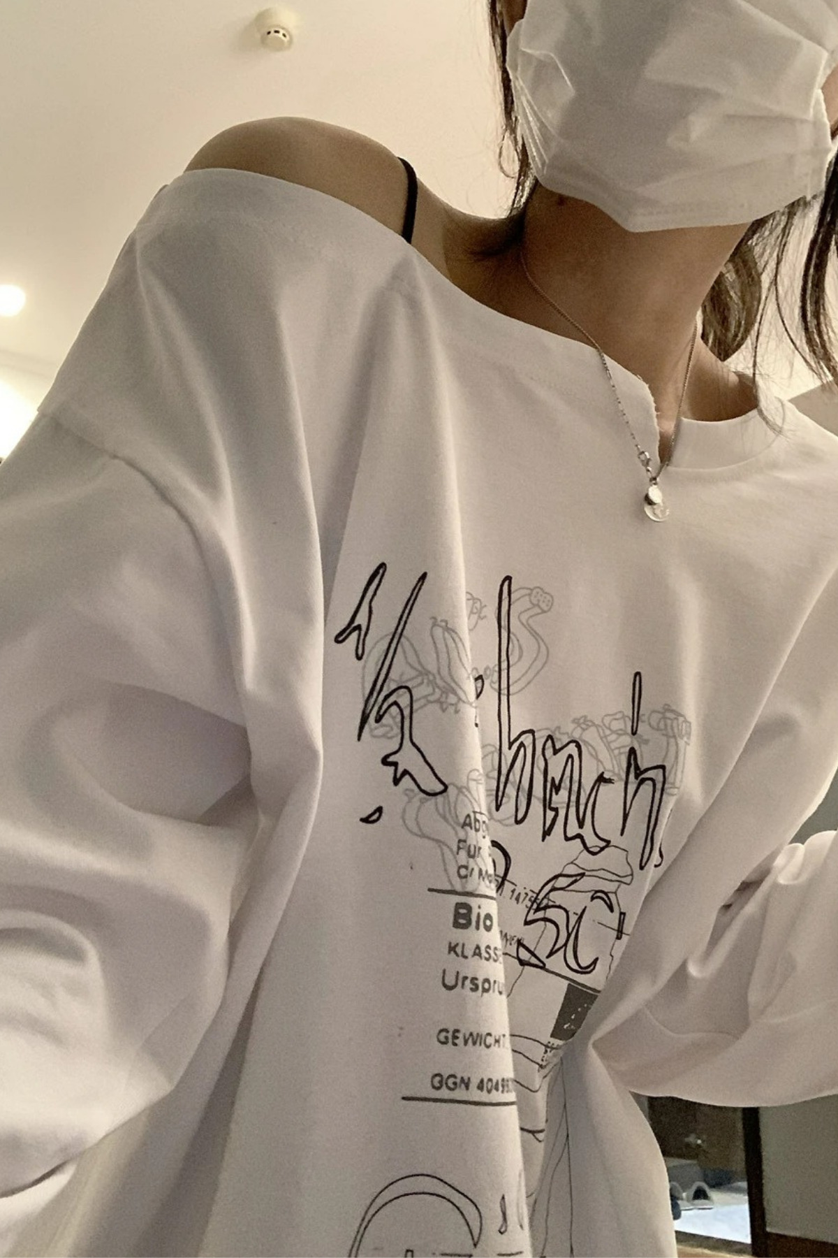 Yeni Beyaz Hahnch 350 Uzun Kollu İnce Sweatshirt