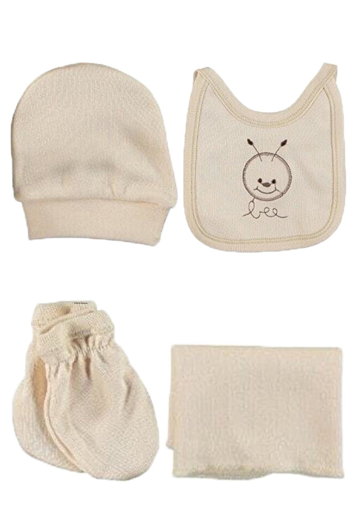 İpeksi Baby Yeni Doğan Erkek Kız Bebek Zıbın Seti 8'Li Organik 0-4 Ay Hastane