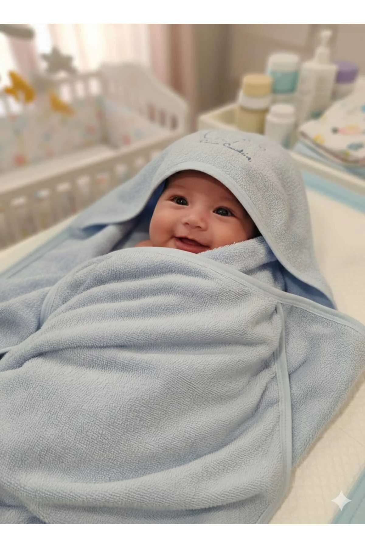 Yeni Doğan Kundak Bebek Banyo Havlusu