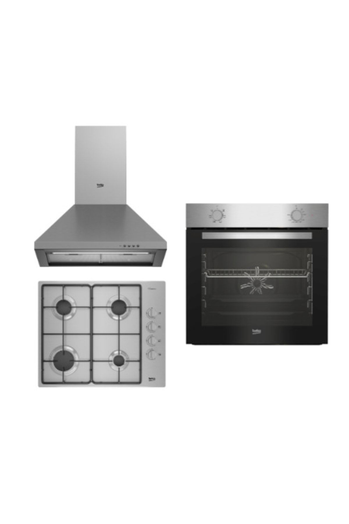 Beko Yeni Eco İnox Ankastre Set (Bfm 310 İ + Bomd D 6110 Ei+ Adp 61420