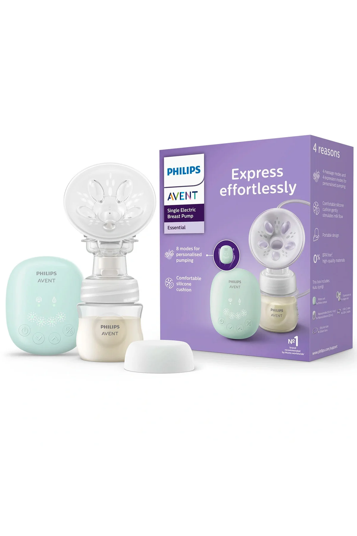 Yeni Essentials Tekli Elektrikli Göğüs Pompası Scf323/11 Mommysla