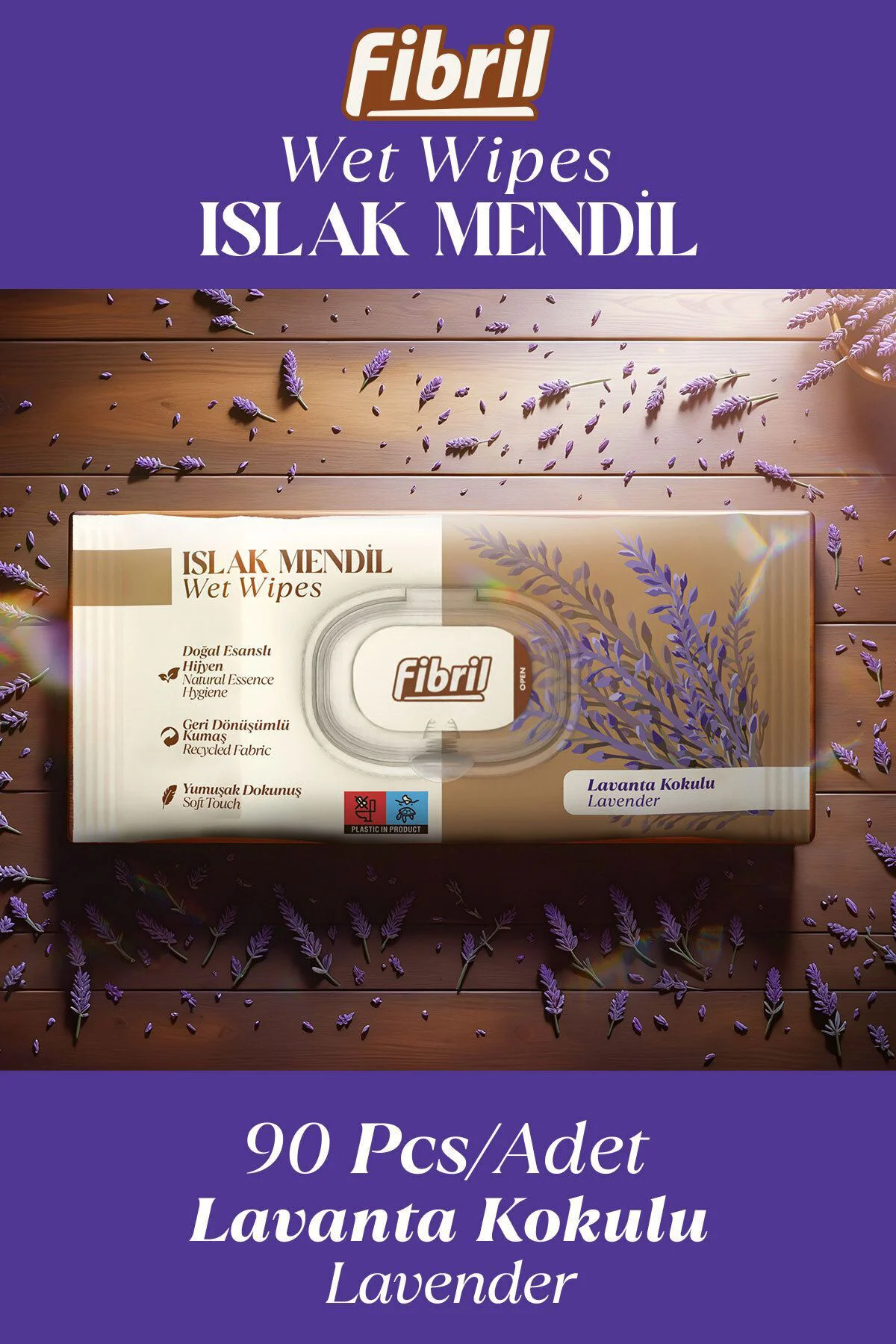 Yeni Lavanta Kokulu Islak Mendil 12x90 Pk 1080 Yaprak Doğal Esans , Geri Dönüştürülebilir Kumaş Fiyatı, Yorumları ve Özellikleri