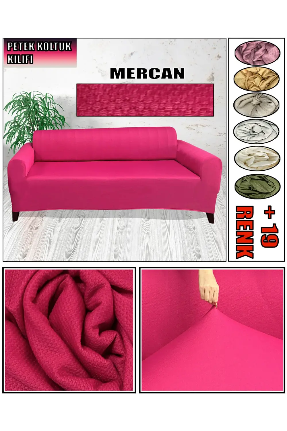 YENİ MİKRO PETEK KUMAŞ ÜÇLÜ KOLTUK & ÇEKYAT KOLTUK KILIFI ARKASI