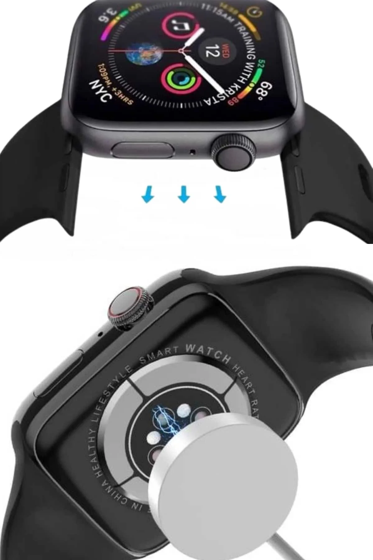 Yeni Model Akıllı Saat Dokunmatik Ekran Unisex Amoled Ekran 44 mm