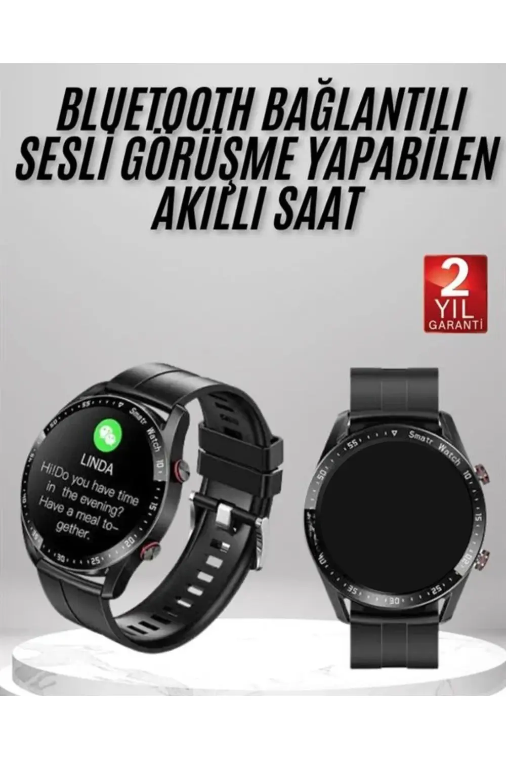 Yeni Model Akıllı Saat GPS Uyumlu Uyku ve Sağlık Takibi Sesli Gör