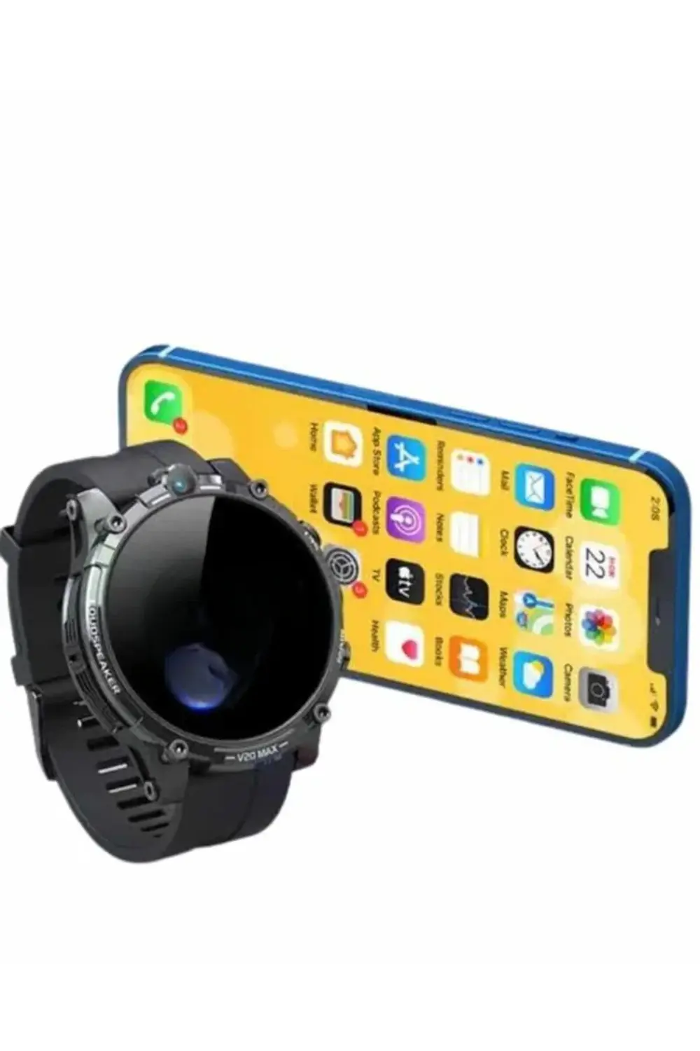 Yeni Model Akıllı Saat GPS Uyumlu Uyku ve Sağlık Takibi Sesli Gör