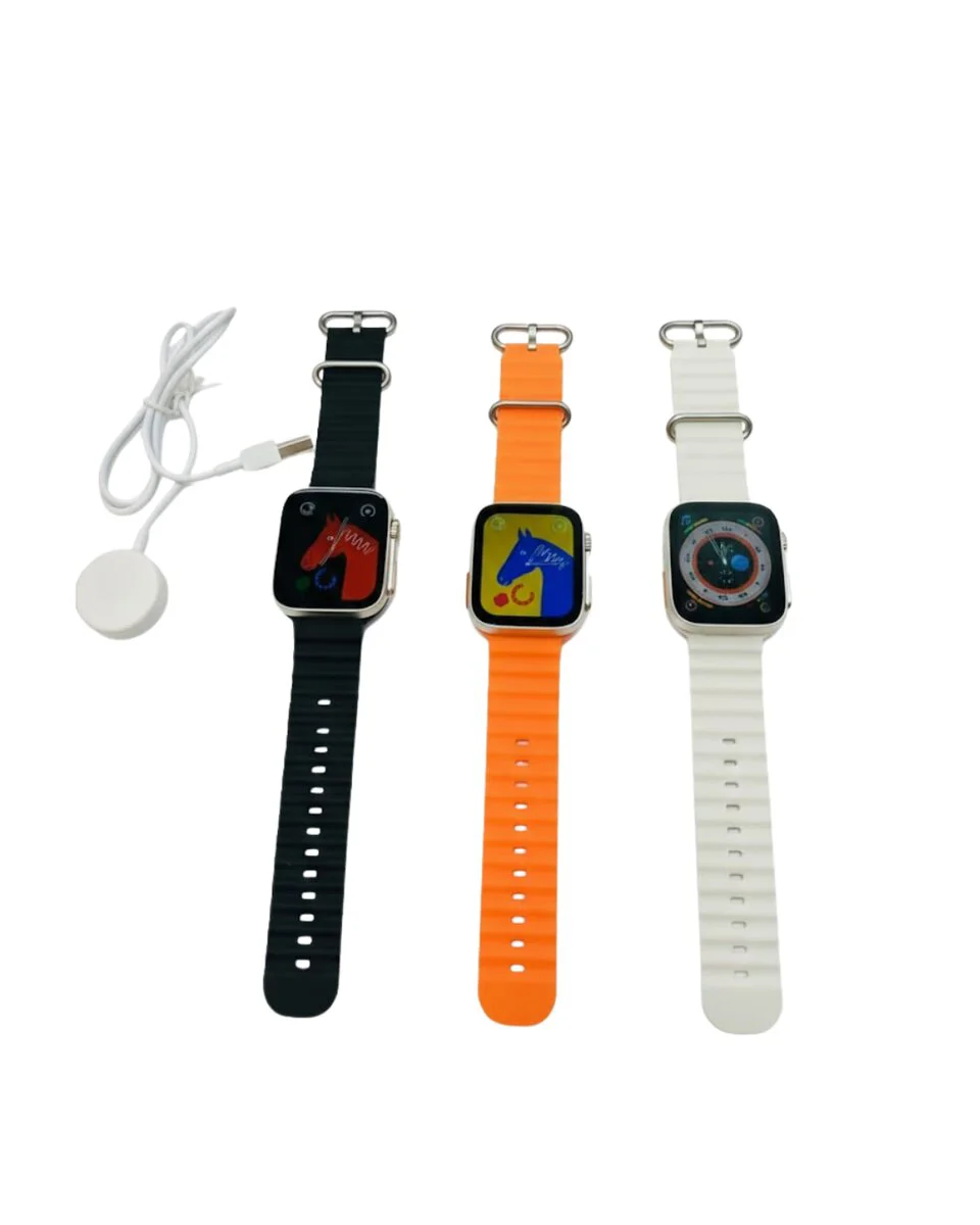 Yeni Model Ultra Smart Watch Gümüş Kasa 45mm Titreşimli Akıllı Saat - Modern Tasarım ve Uzun Ömürlü Batarya