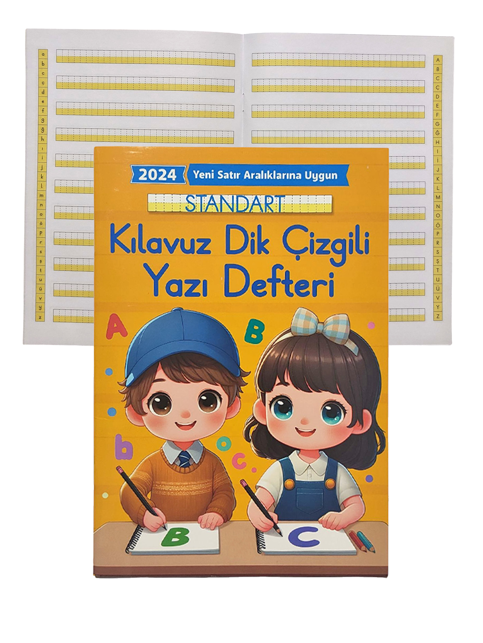 Yeni Müfradat Dik Kılavuz Çizgili Güzel Yazı Defteri Orta Boy 16.