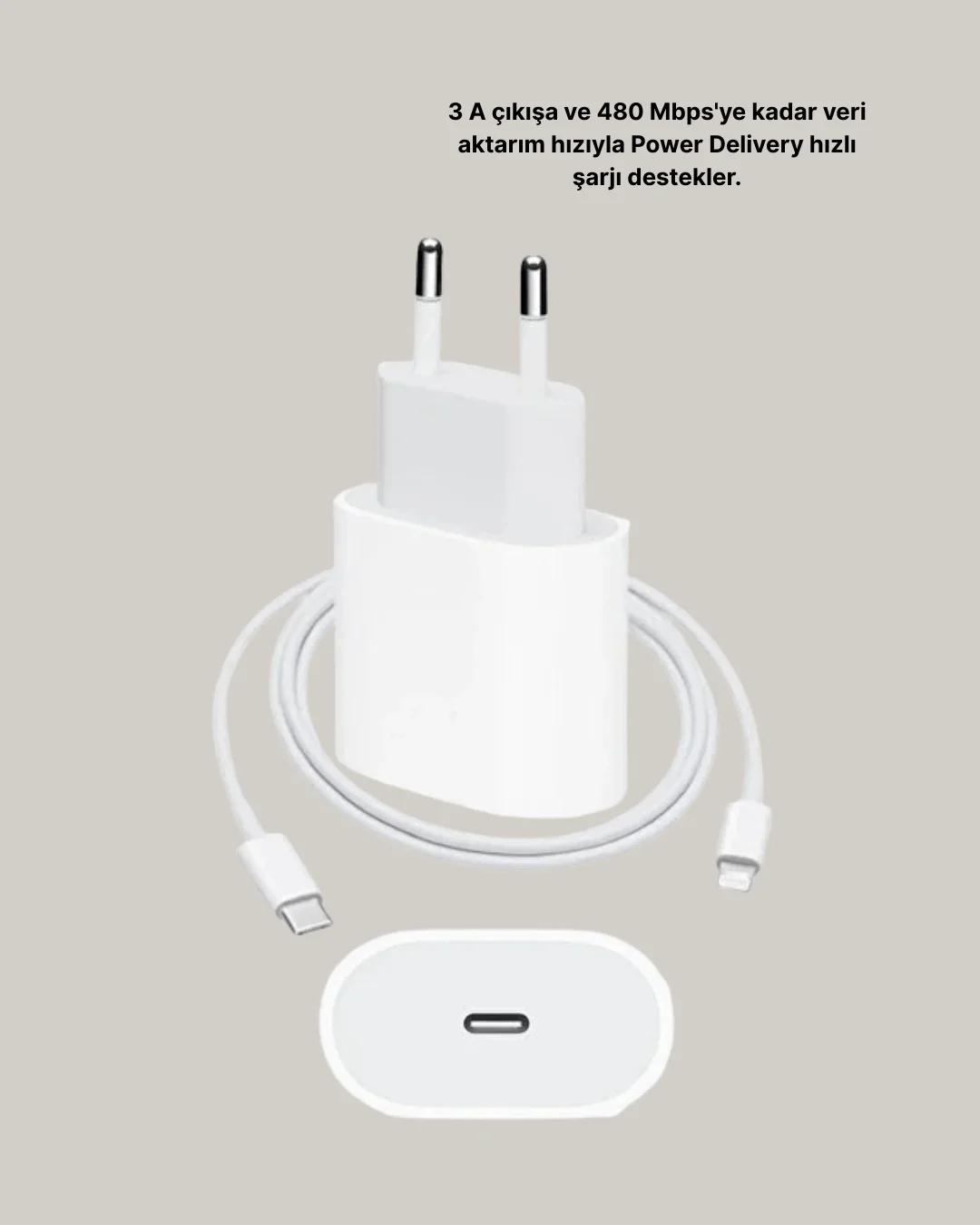 Yeni Nesil 20W USB-C Hızlı Şarj Cihazı iOS Tam Uyumlu