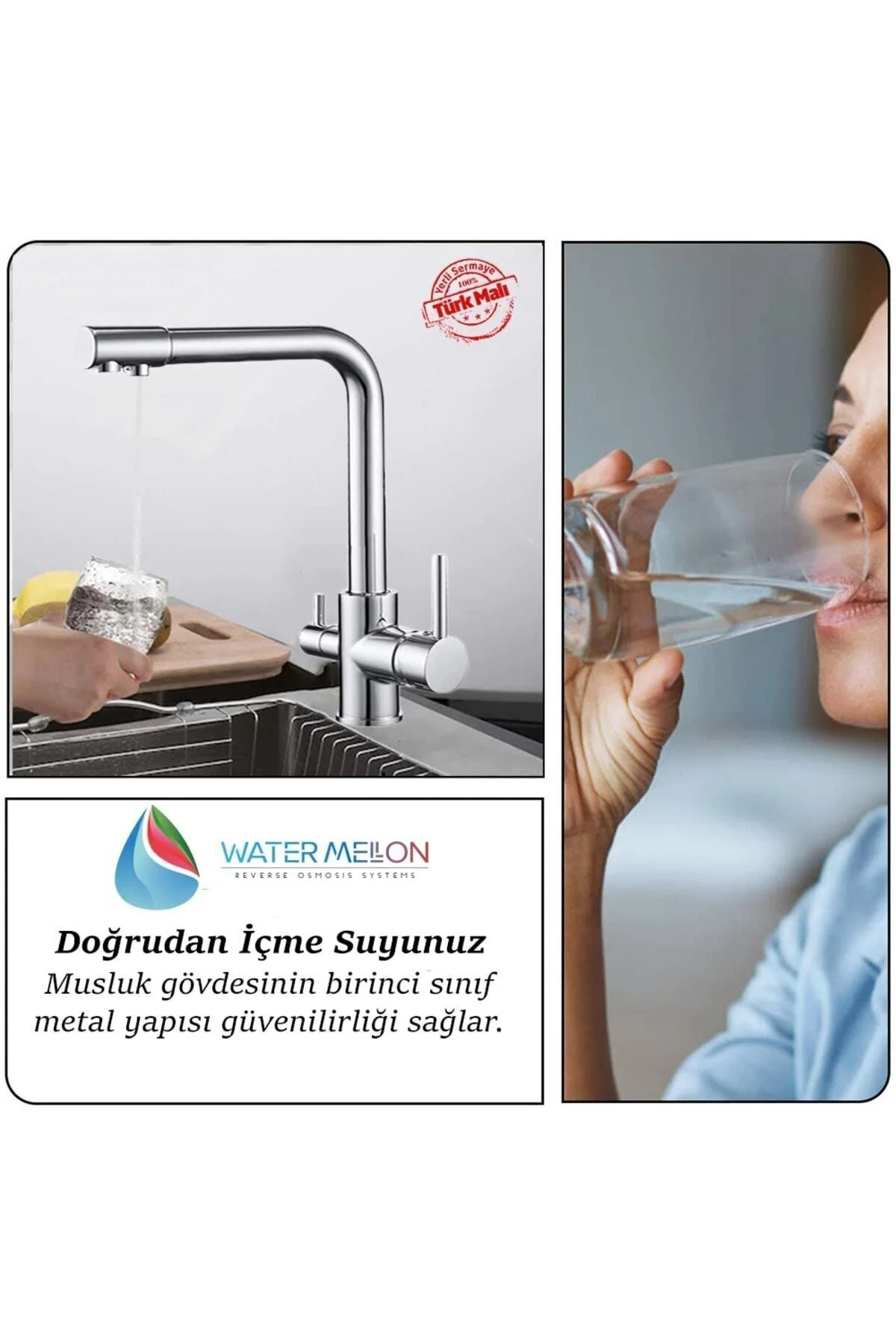 Yeni Nesil 3 Yollu Arıtma Bataryası Şebeke Ve Arıtma Çıkışlı Su Arıtma Cihazı Musluğu Yeni Nesil 3 Yollu Arıtma Bataryası Şebeke Ve Arıtma Çıkışlı Su Arıtma Cihazı Musluğu