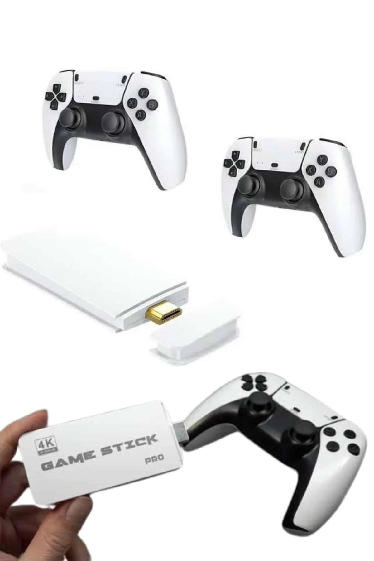 yeni nesil 3D 4K 2000 Oyunlu Game Stick Oyun Konsolu Çift Konsol 